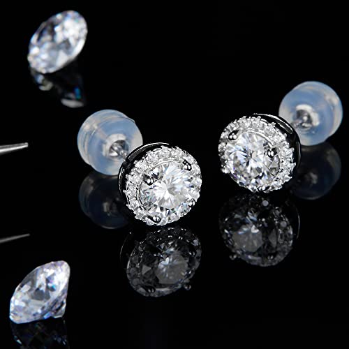 Moissanite Stud Earrings 925 Sterling Silver Lab Created Earrings for Women Men DOJOJOSA Jewelry Gifts4