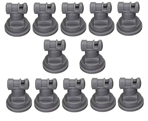 Pack of 12 - TeeJet Wide Angle Flat Spray Tips Gray 110° Polymer Visiflo Farmer Bob's Parts TT11006-VP