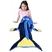 Catalonia Kids Hooded Snuggle Tail Blanket,Blue Tang Fish Dory Super Soft Plush Sleeping Bags for Toddler Children Teens Boys Girls, Gift Idea