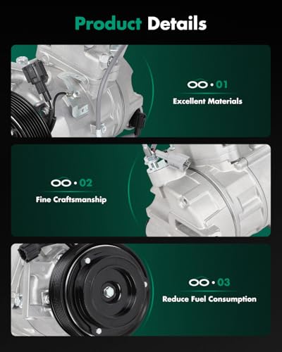 Image of SCITOO AC Compressor for INFINITI for EX35 3.5L 2008-2009, Fast Cooling Air Conditioner Compressor for INFINITI for G35 3.5L 2007-2008