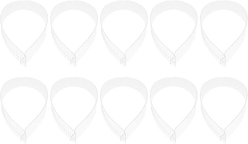 Ciieeo 50 tiras de plástico para cuello de camisa, herramientas de fijación de cuello de PVC para mantenimiento y transporte de camisas elegantes,