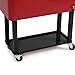 BELLEZE Rolling Ice Chest Portable Patio Drink Party Cooler Cart, 80-Quart, Red