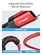 JSAUX USB C auf Klinke AUX Kabel 0.5M, USB C zu 3,5mm Jack Auto Kopfhörer Adapter Nylon Geflochtene Aux Kabel Kompatibel mit iPhone 15 Pro Max/15 Plus, Galaxy S23/S22/S21 Ultra, Huawei P40/Mate40-Rot