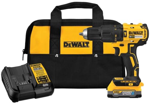 Dewalt 20V Compact Hammer Drill Kit With Powerstack Battery -  DCD778E1