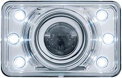 United Pacific 31375 ULTRALIT 4in x 6in Crystal Projection Headlight w/6 White LED Position Light, Reinforced Aluminum Reflector, Anti-vibration – LOW BEAM – ONE Unit image 4