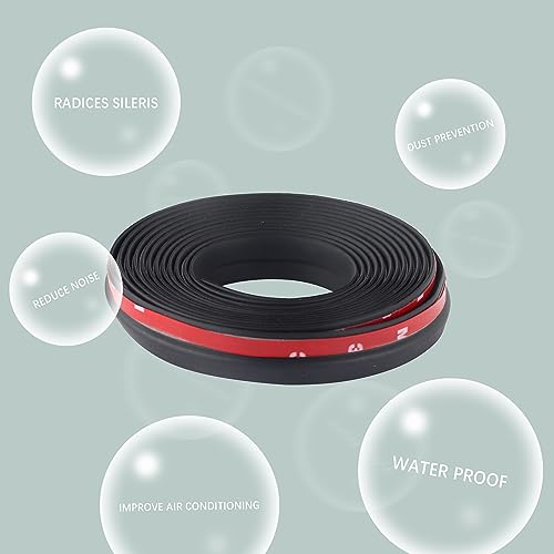 13Ft Automotive Weather Stripping,Super Flexible Z-Shaped Rubber Seal Strip for Reducing Noise & Dust,360° Perfectly Fit Car Weather Stripping Fits Windshields,Windows,Door Edges