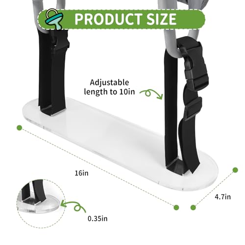 Image of Acrylic Baby Footrest Compatible with Inglesina Fast Table Chair，0.3inches Thick Sturdy Adjustable Foot Rest Fit for Hook On High Chairs for High Chair that Attaches to Table (Chairs Not Included)​​
