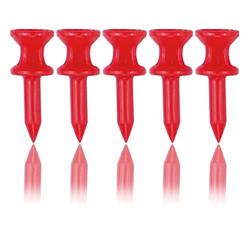 Zivisk Golf Tees Plastic 32MM 100 Count Red Golf Tees