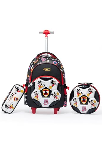 Kit Mochila Disney Rodinha Lancheira Estojo Mickey Infantil