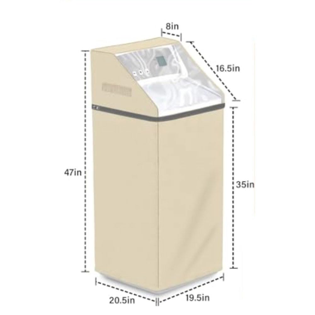 Lecreatekit Wasserenthärter-Abdeckung, 3-lagige isolierte Jacke mit PVC für Winterfrostschutz, 49,5 x 50,5 x 119,9 cm