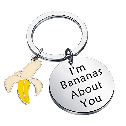 Funny Banana Keychain I'm Bananas About You Keychain Banana Lover