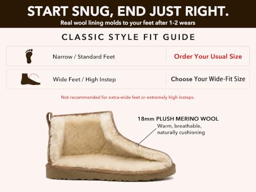 Image of 100% Sheepskin Mini Boots with Arch Support Options: Warm to -22F