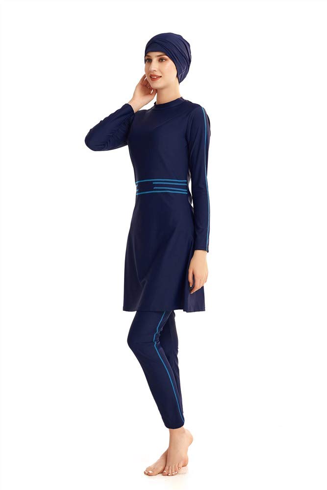 Nuovo Modesto Costumi da Bagno Manica Lunga Copertura Completa Costume da Bagno Moda Beachwear Burkini