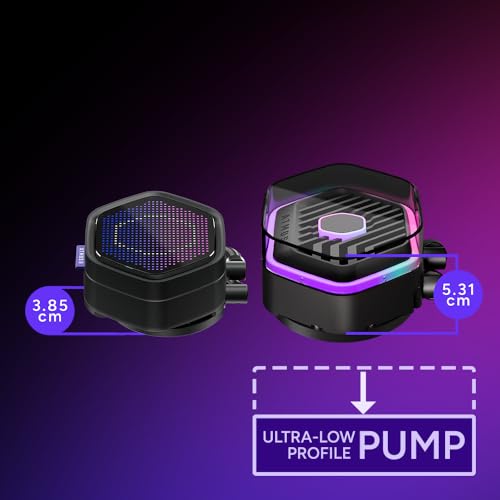 Image of Cooler Master ML 360 Atmos II Pixel LED ARGB CPU Liquid Cooler Black | Support LGA1851, LGA1700, AM5, AM4 Socket | Ultra-Low Profile Pump | 360mm AIO | Sickle Flow Edge Fans | Pixel LED Screen