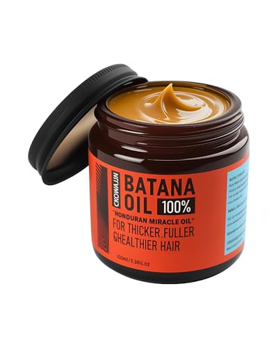Batana Oil for Hair Growth, 100% Raw & Organic Dr. Sebi Hair Growth Oil from Honduras, Unrefined Cold-Pressed Formula for Thicker, Stronger Hair, Batana Hair Mask for Men & Women
