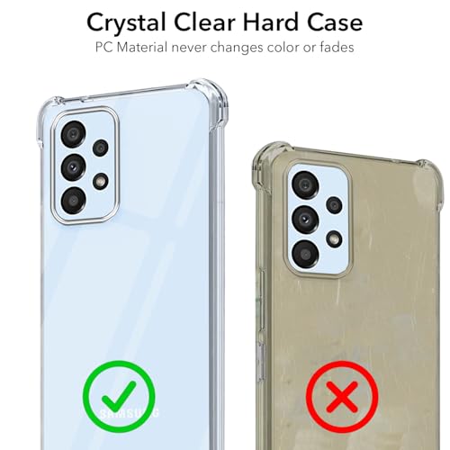 Image of Jkobi Shockproof Crystal-Clear Back Cover for Samsung Galaxy A33 5G (Anti Yellow Case | Drop & Camera Protection | Hard Polycarbonate)