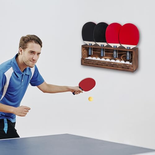 image for Humberboat Ping Pong Paddle Storage Rack, Wall-mount Table Tennis Padd