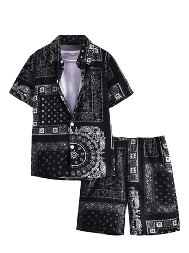 Image of DHRUVI TRENDZ Rayon Co-Ord Set for Men | Men's Cord Set | Night Suit for Men | T-Shirt and Shorts Set for Men | Night Dress for Men | Pyjama Set for Men