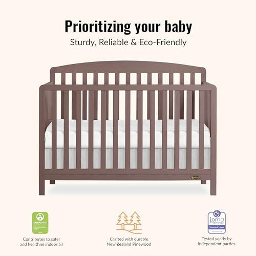 Image of Dream On Me Odelle 5-in-1 Convertible Full Size Baby Crib, GREENGUARD Gold