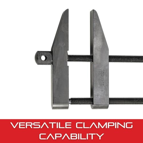 Image of Starrett Toolmakers Parallel Clamp - Ideal for Holding Work in Tapping and Drilling - 3-1 /2 inch Capacity, 2-1 /4 inch Throat Depth, Hardened Steel, Nice Finish - 161E