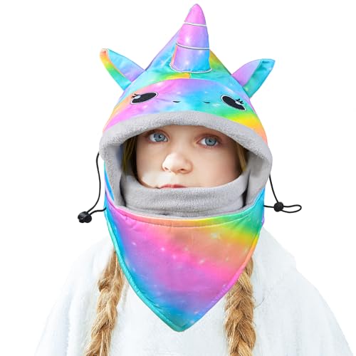 Kids Winter Windproof Hat, Unisex Children Heavyweight Balaclava for Kids, Ski Mask with Thick Warm Fleece Face Cover