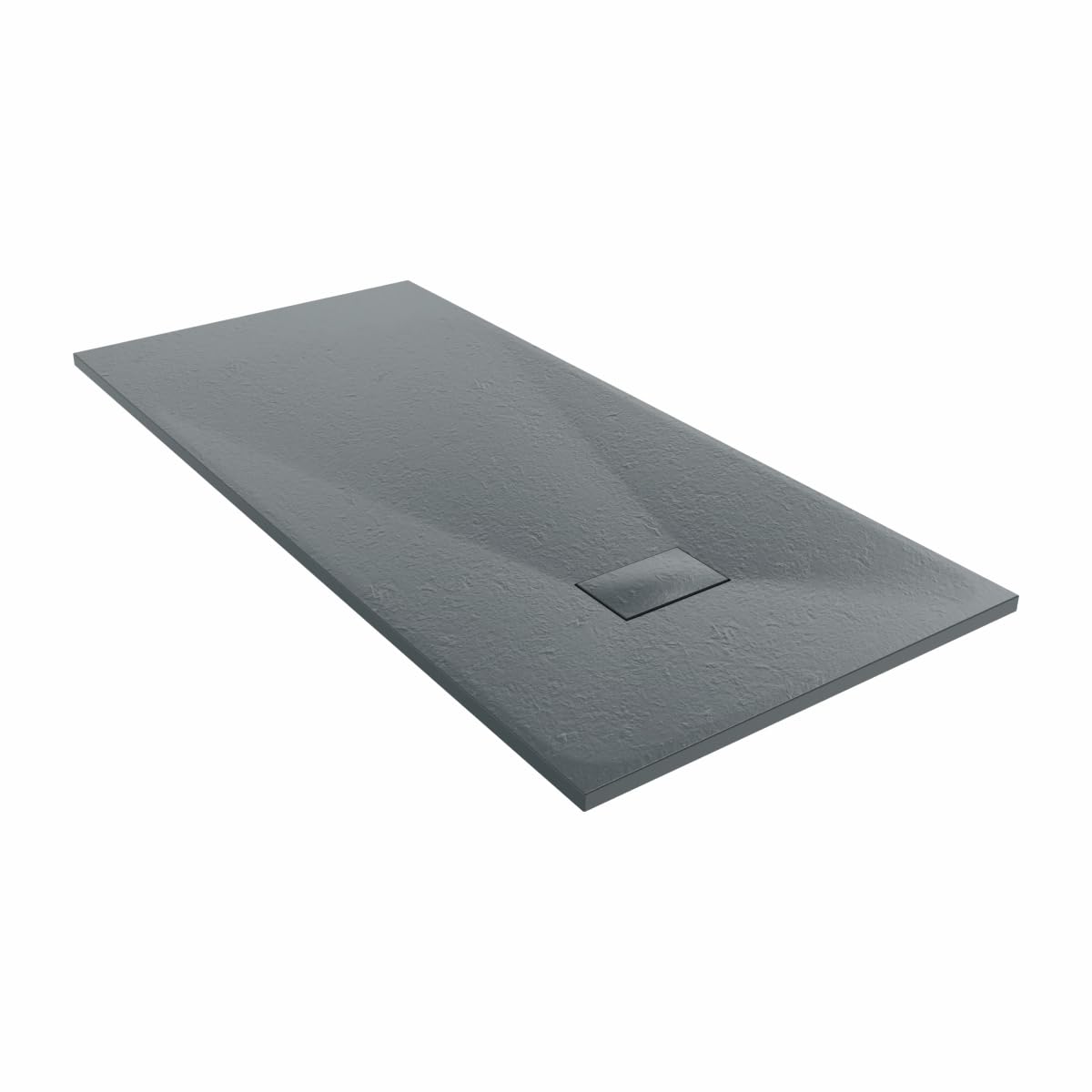 Aquariss SMC Slate Effect Shower Enclosure Tray 1700x800mm Rectangular Wetroom Shower Base Anthracite