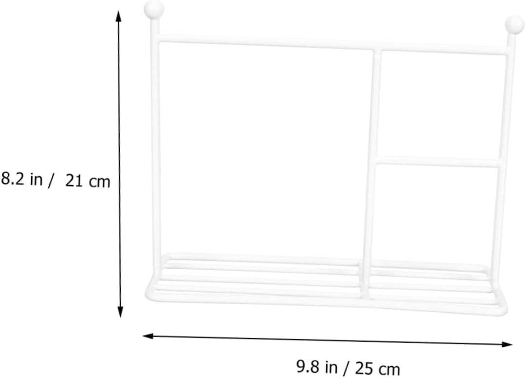 Mini Iron Doll Dress Rack Clothes Hanging Rack Storage Shelf for Dollhouse Accessories Plaything Supply 25x21cm White Miniature Furniture Display