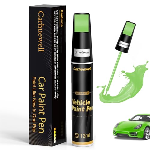 Image of Green Touch Up Paint for Cars, Auto Car Paint Touch Up Paint Pen for Deep Scratches, Car Scratch Repair Pen, Quick and Easy Solution to Repair Minor Automotive Scratches (Lime Green)