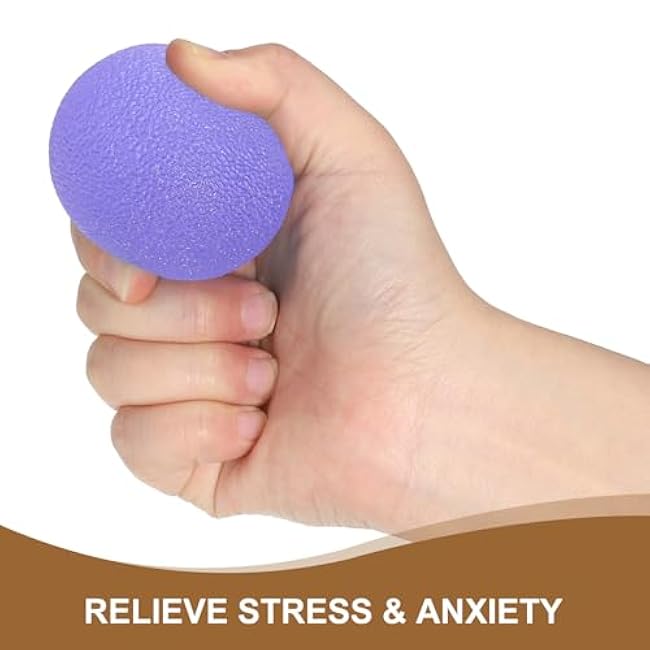 PATIKIL Hand Exercise Balls, Squeeze Ball Stress Ball for Adults Grip Strengthening Occupational Equipment