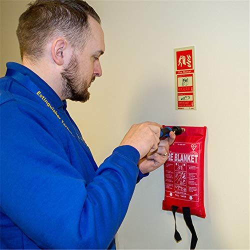 Fire Blanket Fiberglass Fire Emergency Blanket Suppression Blanket Flame Retardant Blanket Emergency Survival Safety Cover for Camping, Grilling, Kitchen Safety, Car (3)