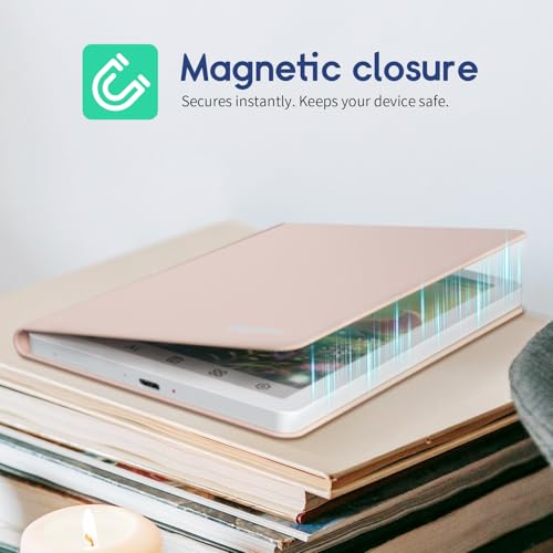 Image of Back Case for Bigme B6 Color E-Reader Leather Cover Supports Magnetic Adsorption, Thin & Light, Auto Sleep /Wake, Pink