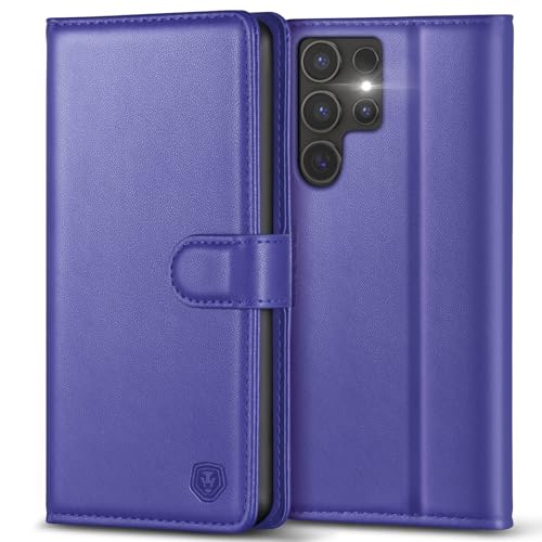 Coque de protection Samsung S25 Ultra antichoc avec rabat aimanté bleu