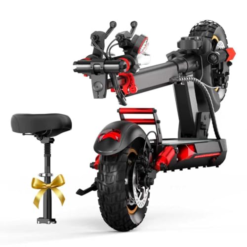 AONIU M4 Electric Scooter for Adults with seat 25-30 mph Fast Speed Heavy Duty 300 lbs 31 Miles Long Range Foldable e Scooter 10 inch Off Road Tires Mobility Folding e Scooters for Girls Men Teens.