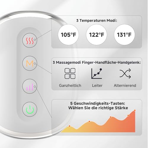 Gant de thérapie pour l'arthrite et masseur de main électrique rechargeable