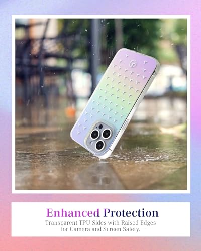 Image of CG MOBILE Mercedes-Benz Phone Case Compatible with iPhone 15 Pro Max in Transluscent Iridescent, Anti-Scratch, Comfortable & Durable Hard Case with Accessible Ports, Shock Absorption & Signature Logo