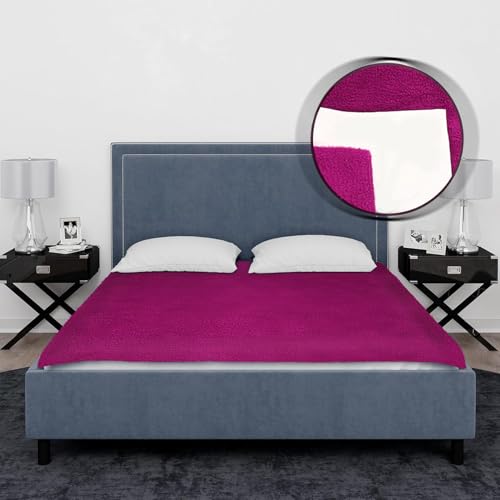 Image of Bumpers Waterproof Quick Dry Protector Dry Sheet|Breathable and Hypoallergenic Ultra Soft Fitted Baby Bed Protector Sheet for Toddler Children & Adult King Size (XXL, 260x200cm, Rani Pink)