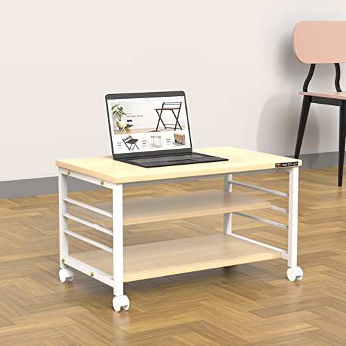 Image of InnoFur Meleti Low-Type Floor Sitting Table, Multi-Utility Desk, Study, Laptop for Home and Office (Beige, 65x40CM, Metal)