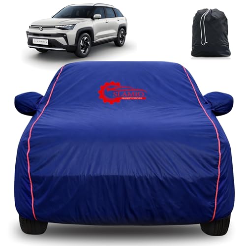 Image of 100% Waterproof Car Cover for Maruti Suzuki Victoris 2025-2026 Model | All-Weather, Dustproof & UV Protection | Heavy-Duty 3-Layer Fabric | Custom Fit with Mirror & Antenna Pocket | Navy Blue