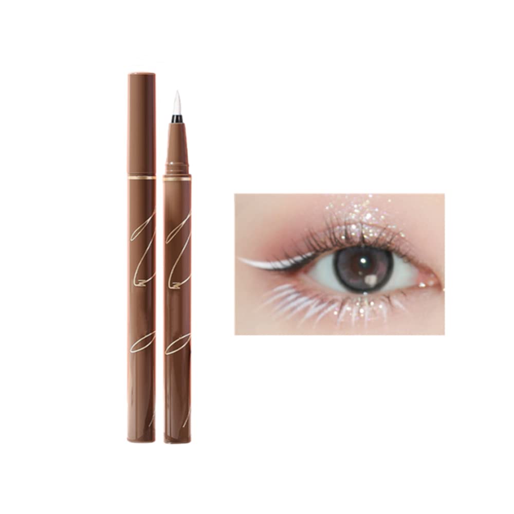 Delineador de ojos de Colores,Waterproof Eyeliner Colores Delineador Líquido Larga Duración Lápiz de Ojos Líquido para Maquillaje Fácil Aplicación (blanco)