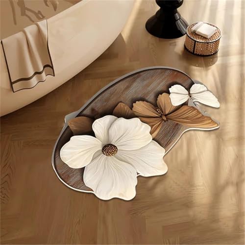 Tapis de bain absorbant à motif réaliste et technologie de séchage rapide - 4