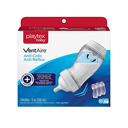 Playtex Baby Ventaire Bottle, Helps Prevent Colic & Reflux, 9 Ounce Bottles, 3 Count…