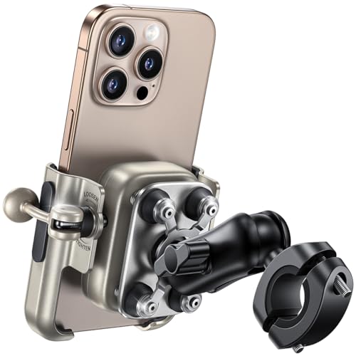 Lamicall Motorcycle Phone Mount Holder - [All Metal] [Anti Shake]