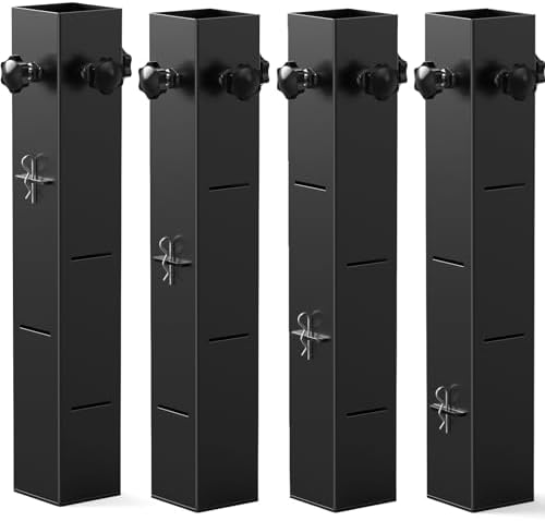 Amazon.com: 4 Pack Super Stable Metal Bed Riser, Black Carbon Steel ...