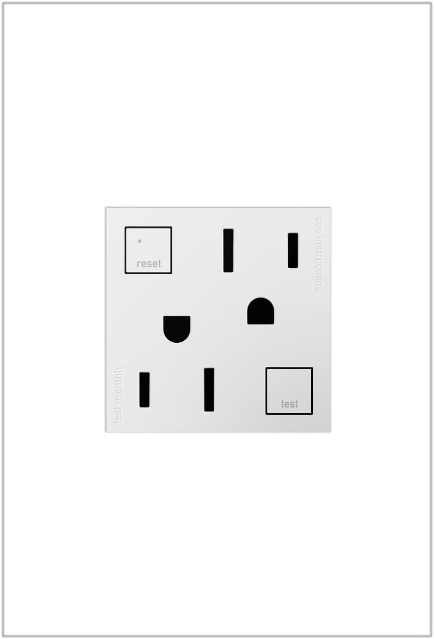Back of the adorne GFCI outlet showing hot and neutral terminals