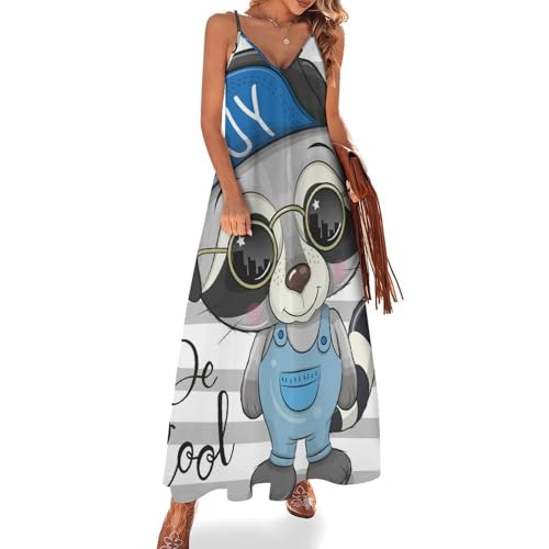 Robe longue raton laveur parfaite pour vos journées décontractées à la plage
