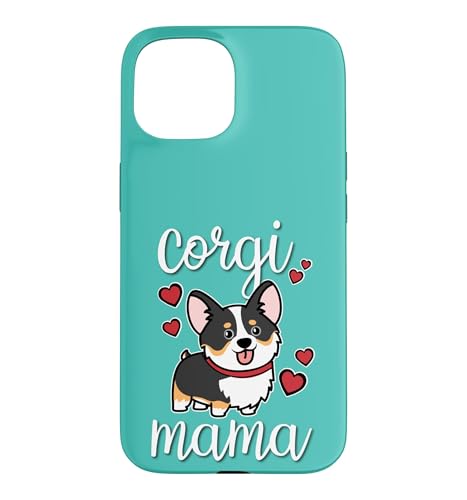 Womens Girls Kawaii Mama Mom Black Tricolor Corgi Lover �X�}�z�P�[�X iPhone 15 �p