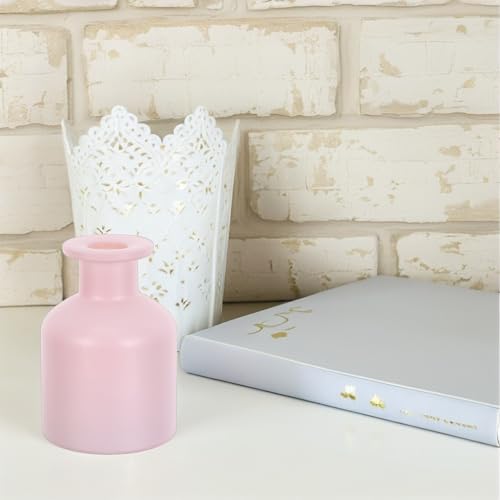 Botellas de difusor de vidrio 2pcs 150ml rosa mate miniatura 5
