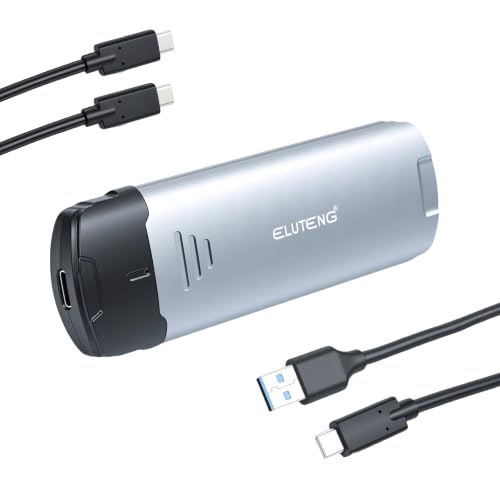 ELUTENG M2 NVMe Enclosure, M.2 SSD Enclosure USB 3.1 GEN2 Super Speed 10Gbps PCIE NVME M Key SSD Case Fits 2280 2260 2242 2230 Compatible with Samsung 960 Solid State Drive
