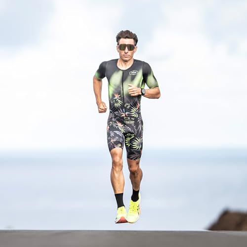 Zoot Traje de corrida masculino LTD Tri Aero Fz, manga curta, aerodinâmico, ciclismo, corrida, nataç