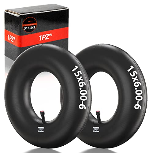 1PZ S15-IN2 Cámaras de aire 15x6.00-6 con válvula TR13 para Rueda de Tractor Cortacésped Carretilla Camiones Mano Carrito Golf Jardín Mini Quad